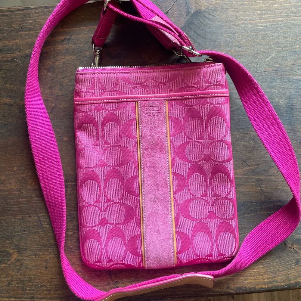Pink coach crossbody